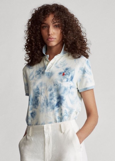 Women's Polo Ralph Lauren Tie-Dye Polo Shirts | 049283KNC